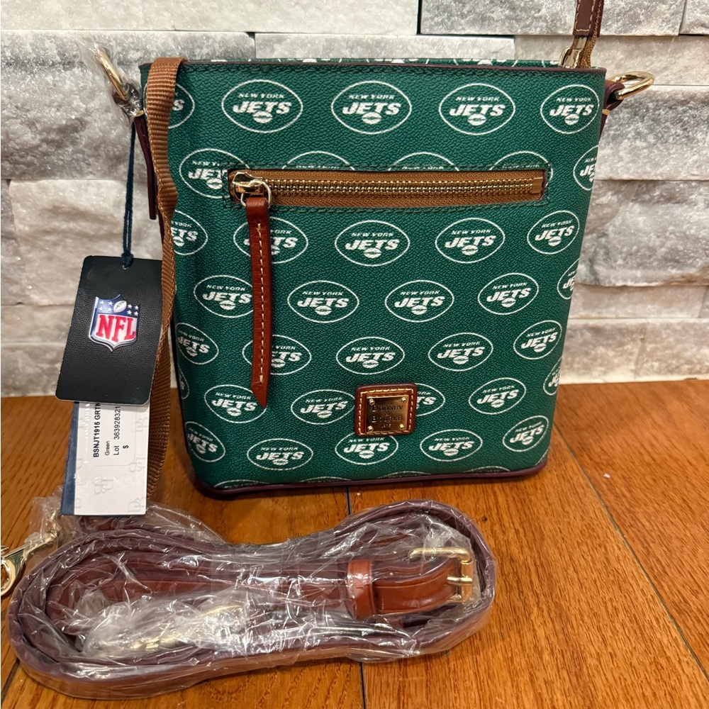 Dooney & Bourke Green and Brown Crossbody Bag